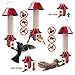 Roamwild PestOff Red Squirrel Proof Cardinal Bird Feeder Mixed Seed Sunflower Heart Version - RED - 3LBS Seed Capacity – 20.5”x7.5”x7.5” (w/Hanger)