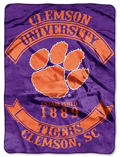 Northwest Clemson Tigers 60"x80" Royal Plush Raschel Throw Blanket - Rebel Design