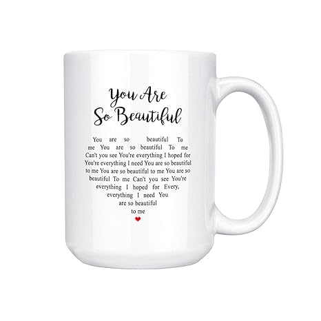 Amazon Com Mattata Gift You Are So Beautiful Song Lyrics Ceramic