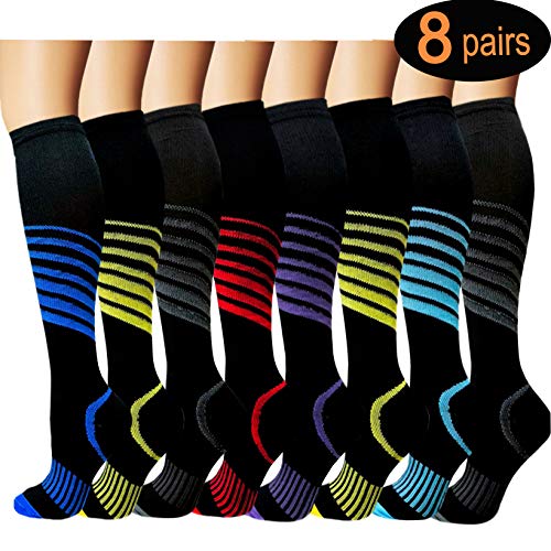 8 Pairs Compression Socks Women & Men -Best Medical