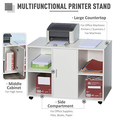 Vinsetto Multipurpose Filing Printer Stand with an Interior