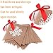Jolik Merry Christmas Burlap Banner with 4 Red Bows - Merry Christmas Banner Decoration for Fireplace Wall Tree