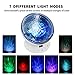 Testudo Remote Control Ocean Wave Projector 12 LED &7 Colors Night Light with Built-in Mini Music Player，Star Projector for Baby Kids Adults Living Room and Bedroom (White)