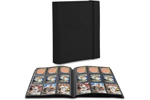 CTPOKO Trading Card Binder Holder, 9-Pocket Sports Card Collector Binder Album for TCG, MTG, Yugioh, photo card, Football, Basketball, Hockey and Baseball Cards - 20 Pages, 360 Card Capacity - Black