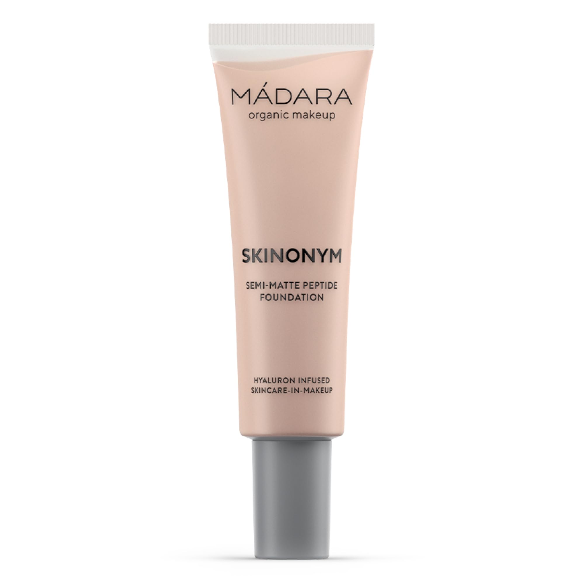 MÁDARA Organic Skincare |SKINONYM Semi-Matte Peptide Foundation, #30 ROSE IVORY, 30ml – Boosted by collagen-supporting peptides, Adapts to the skin's texture, Dermatologically tested.