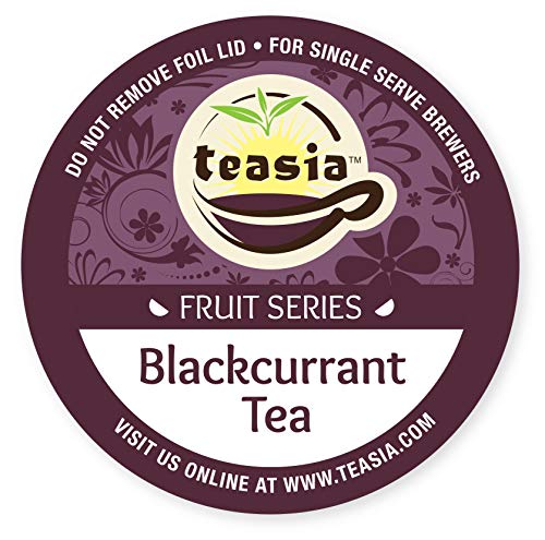 Teasia Brand Tea Pods, Black Currant, Fruit Series, 36-count All Natural GMO-free Hot & Iced Tea Single Serve Capsules for Keurig Brewers