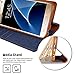 GOOSPERY Canvas Wallet for Samsung Galaxy S7 Case (2016) Denim Stand Flip Cover - Blue Navy