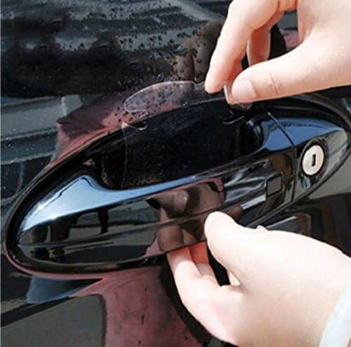 Inion® Paint Protection Film for Car Door Handles Grip Recessed Grip and Door Handle Recessed Sticker Transparent Suitable for Any Vehicle Set of 4