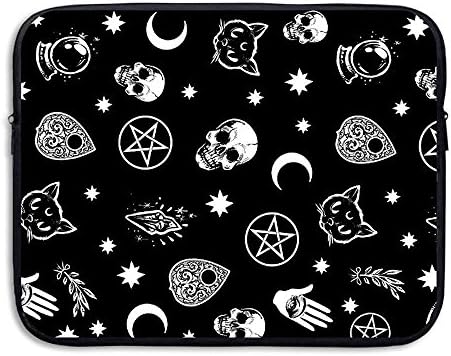 Computer Bag Laptop Case Sleeve Bag Skull Cat Moon Gothic Pattern Black Waterproof 13-15 Inch For IPad Air Macbook Pro Surface Book Notebook Ultrabook