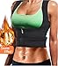 LODAY Women Neoprene Sauna Sweat Waist Trainer Vest with Zipper for Weight Loss Gym Workout Body Shaper Tank Top Shirt