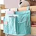MoYag Bedside Storage Organizer, Haopyou Bedside Caddy Hanging Storage Bag for Bunk and Hospital Beds, Dorm Rooms Bed Rails,Baby Bed,Baby Cart,Car Backrest with 8 Pockets(Green)