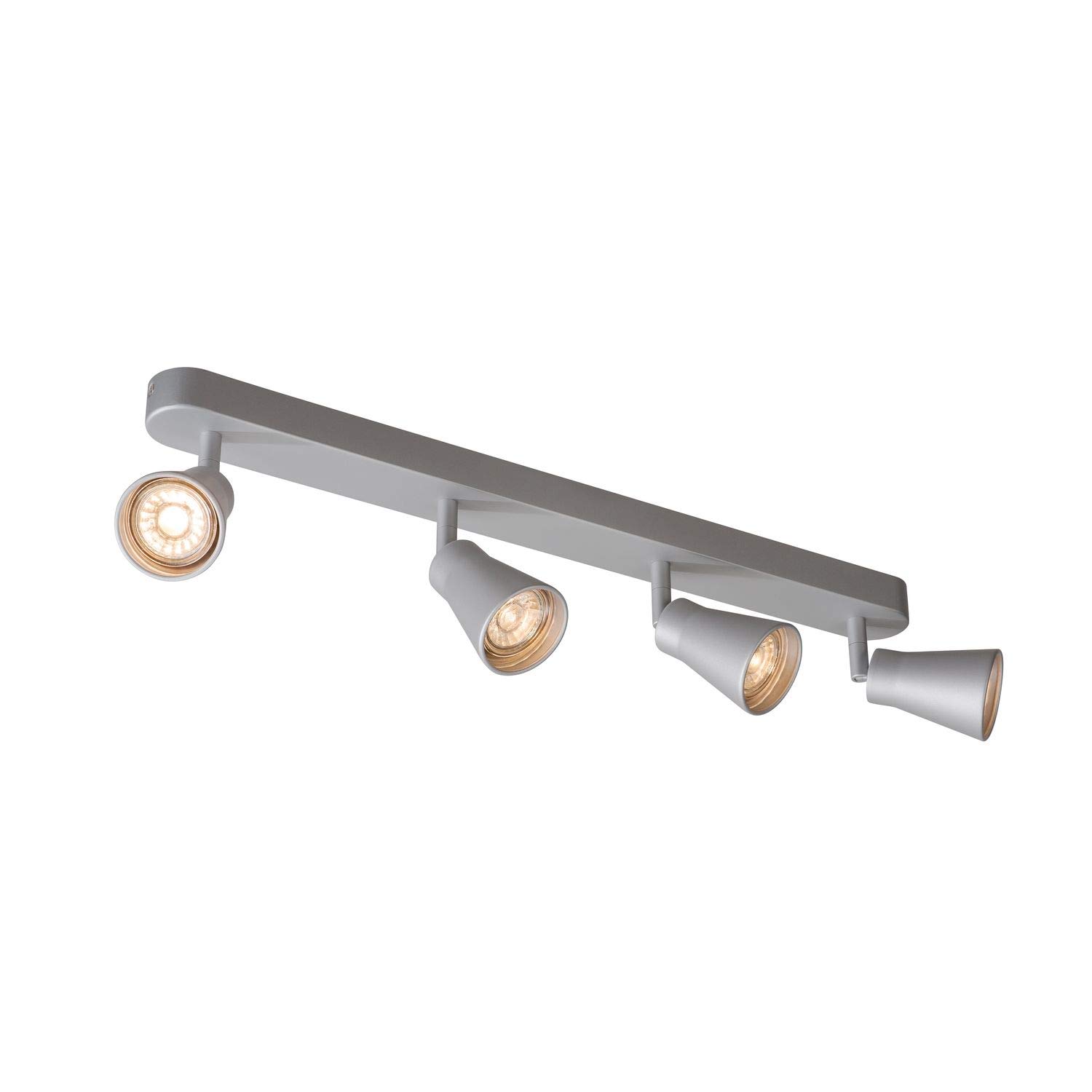 SLV Wall and Ceiling-Mounted Light AVO CW Quad/Ceiling and Wall Lighting Inside, Surface-Mounted Light, Wall-Mounted Light, Ceiling Spotlight / GU10 50W Grey