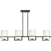 Forte 2766-04-32 Four Light Island Pendant, Bronze