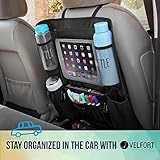 Car Seat Organizer for Kids – Universal Rear Facing Backseat Organization Hanging Activity Station Bag with iPad Tablet Pocket & Bottle Holders, Keeps Children Occupied & Organized During Rides