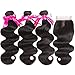 Beauty Princess Body Wave Human Hair 3 Bundles with Closure Double Weft 10A Brazilian Hair Bundles With Closure (24/26/28+20 Inch, 3 Bundles with closure)