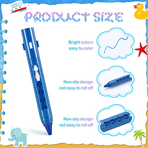 48 Pieces Bath Crayons Set Washable Bathtub Crayons Easy to Hold