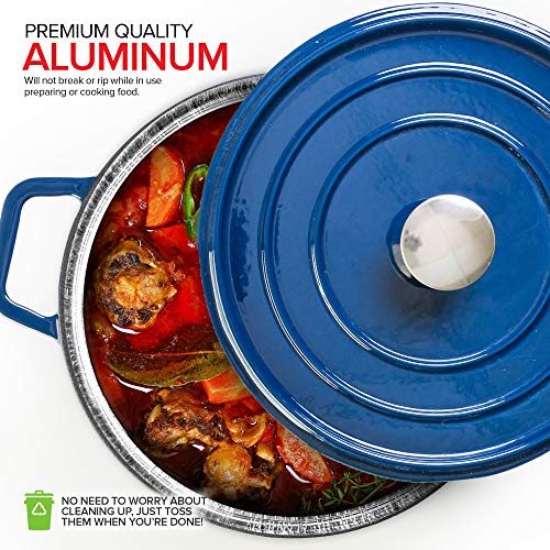 Dutch Oven Liner (12 Pack) 12" Disposable Dutch Oven Foil Liners