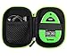 Golf GPS Case by CaseSack, Specially Designed for IZZO Swami 4000+ Golf GPS, and Swami 4000, Swami 5000 Golf GPS Rangefinder; Garmin Approach G30, G6, G7 (Black with Green Zip)