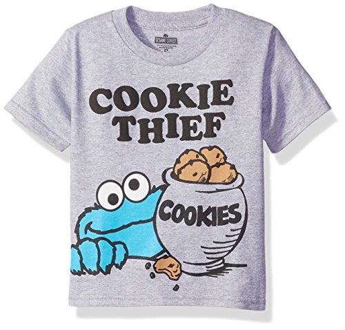 Sesame St Toddler Boys' Short Sleeve T-Shirt Shirt, Gray, 2T (Best Cookies For Parties)