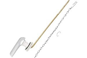 JUUDDENPARTS Toilet Handle Replacement Kit, Universal Front Mount Toilet Handle with Stainless Steel Flapper Chains, Replacem