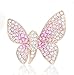 Teniu Animal Butterfly Brooch Rhinestone Crystal Brooch Diamond Brooch Pins Silver/Gold Plated