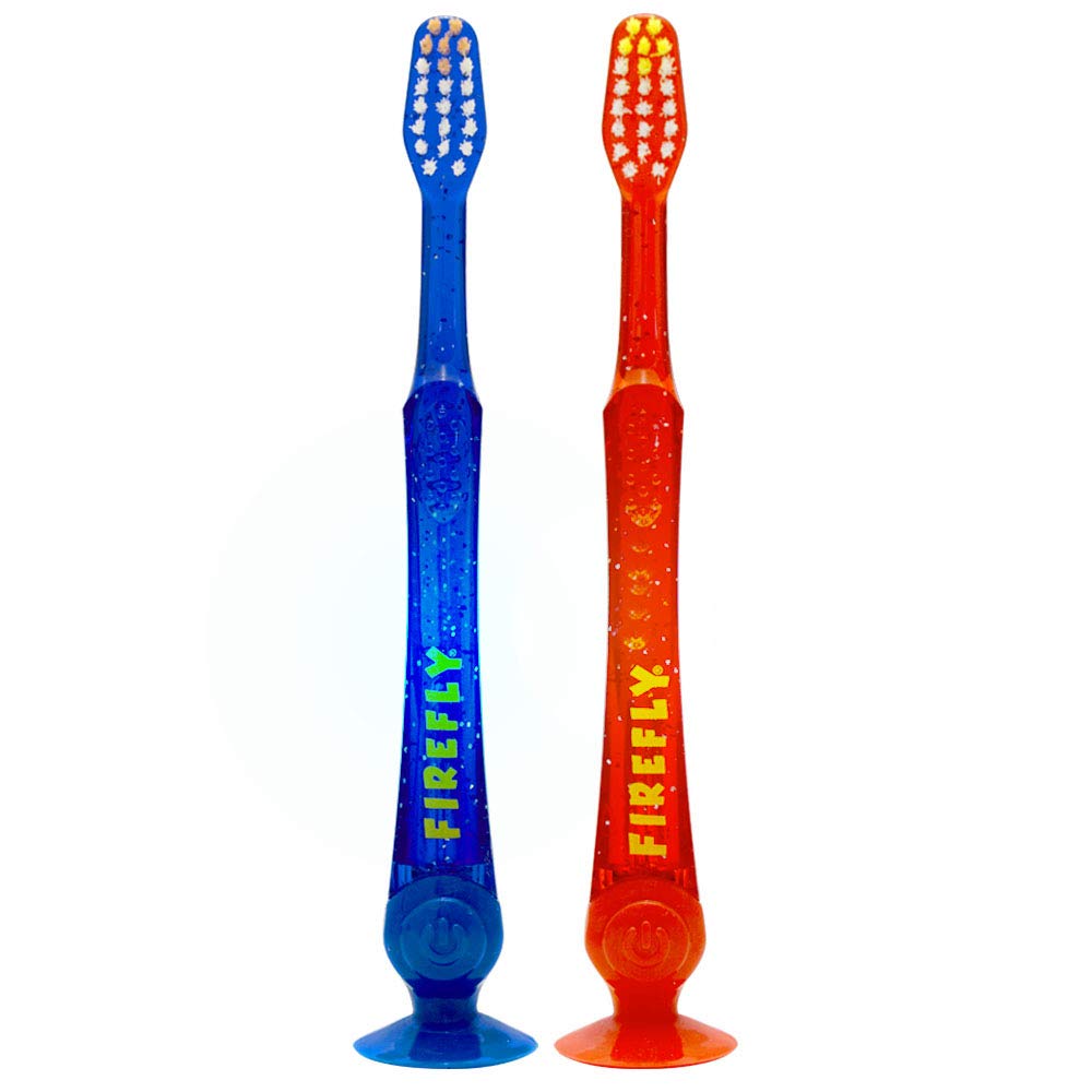 Firefly Light-Up Timer Kids Toothbrush with Suction Cup, Soft - 2Count (Pack of 6)