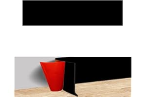 GALOFAY Silicone Door Kick Plate 8x28 inches, Self Adhesive Flexible Rubber Tape Stick On Scratches Protector Plates for Doors, 8"x 28" Black