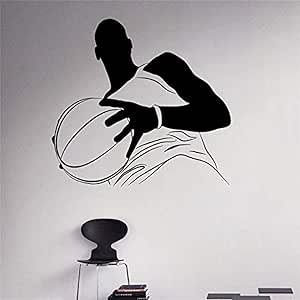 HHCUIJ Etiqueta de la pared Jugador de baloncesto Calcomanía de pared