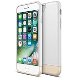 iPhone 7 Case, Maxboost [Vibrance Series] Protective Slider Style Cases for Apple iPhone 7 2016 SOFT-Interior Scratch Protection Finished Hard Cover - White/Champagne Gold