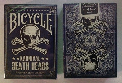Karnival Bicycle Blue Death Heads Annihilation Edition Playing Cards