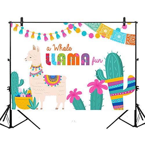 Mehofoto Fiesta Llama Backdrop A Whole Llama Fun Birthday Backdrops Llama Party Cactus Below Mexican - //medicalbooks.filipinodoctors.org
