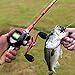 Sougayilang Baitcasting Fishing Rod with Reel Combos, Medium Power Portable Carbon Travel Fishing Pole,4Piece