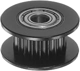 Kozelo 5Pcs 2GT Idler Pulleys 5mm Bore 18mm OD 20 Tooth 6mm Belt Aluminum Black view 2