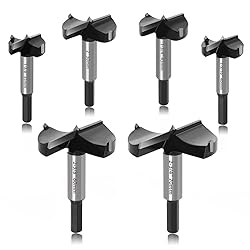 ASNOMY 6PCS Large Size Forstner Bit set, 1-3/8Inch