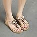 Bohemia Sweet Sandals,Clearance! AgrinTol Women's Fashion Sweet Beaded Clip Toe Flats Bohemian Herringbone Sandals