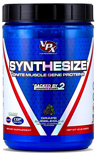 VPX Synthesize Ignite Muscle Gene Proteins Grape Bubblegum 1.2 lbs