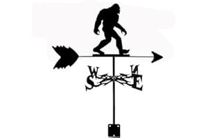 ANCNA-U Bigfoot Sasquatch Weathervane Garden Weather Vane Outdoor Roof Garden Mount Yard Decor Wind Vane of Courtyard Iron Art Hollow Wind Direction Indicator for Outdoor Garden Roof Paddo