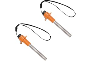 BTFO 2pcs Portable Piezo Igniter for Canister Stoves, Durable Spark Push Button Grill Firework Igniter with Lanyard Lightweight Gas Stove Lighter for Torch Camping Barbecue & Outdoor Cooking
