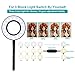 Selfie Ring Light with Cell Phone Holder Stand for Live Stream and Makeup, 3-Light Mode 10-Level Brightness LED Light With Flexible Long Arms for iPhone, Android