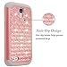 Galaxy S4 Case, MANDYCOWRY [Fashion Creative Design]Crystal Bling PC Shell Shock Absorbing Soft Rubber Inner Hybrid Armor Cover For Samsung Galaxy S4 S IV I9500 GS4 All Carriers(Rose Gold/Grey)