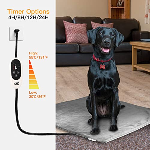 Toozey Pet Heating Pad, 6 Adjustable Temperature Dog Cat Heating Pad