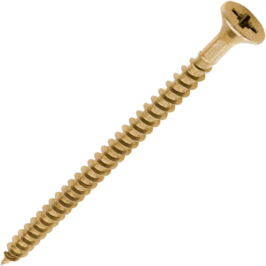 TIMCO Solo Chipboard & Woodscrews, Gold, 5.0 x 80, Box of 200