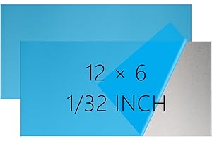 Beviss 2 Pack 304 Stainless Steel Sheets, 12" x 6" x 1/32" (0.8MM) Sheet Metal, Food Grade Steel Plate Perfect for DIY, Kitchen & Crafts, Corrosion Resistant for Automotive & HVAC