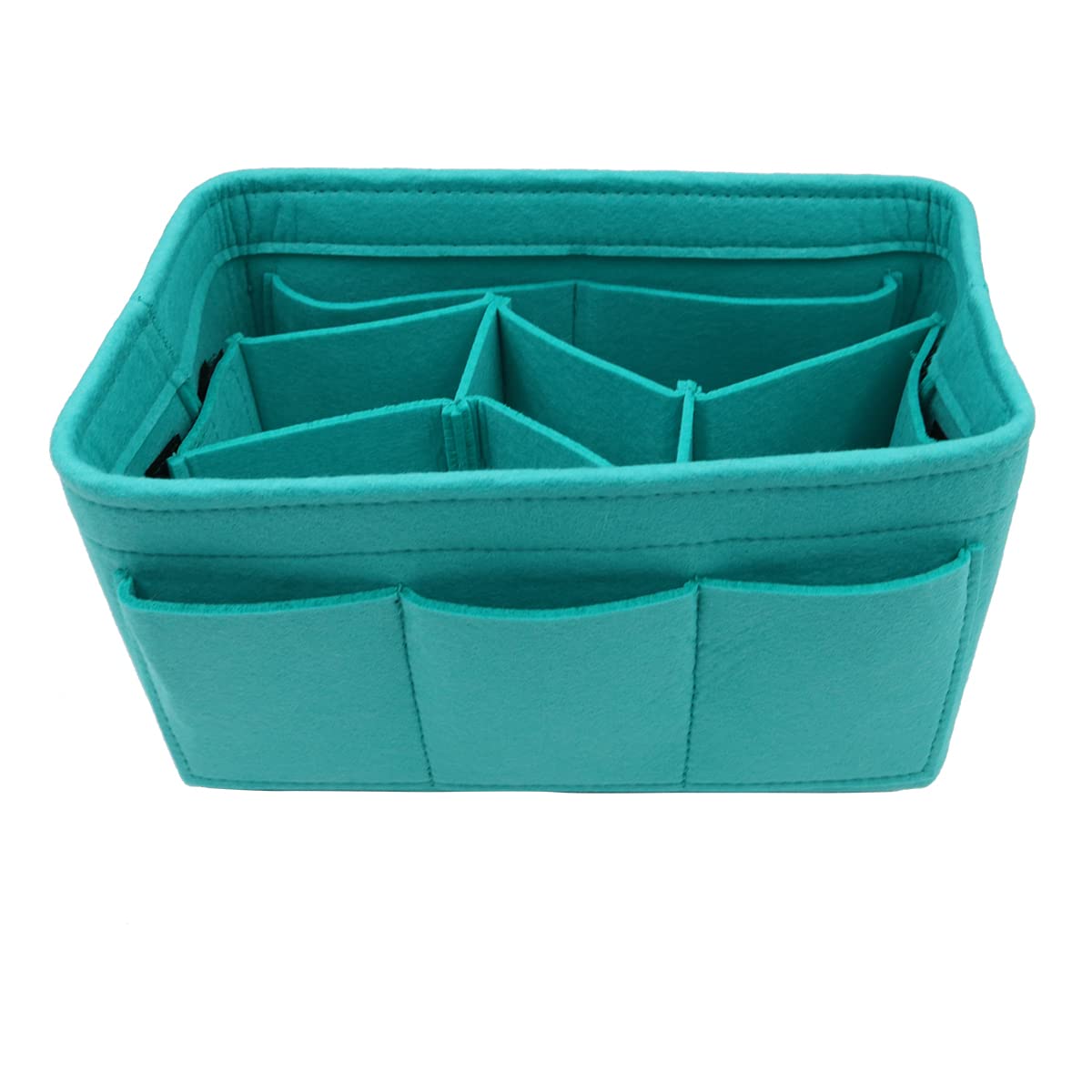 Tiardey Green Felt Tote Organizer - Handbag, Cosmetic, Office & Baby Care Organizer