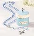 Blue My First Rosary for Boy Elegant Ceramic Keepsake Box from Grasslands Road
