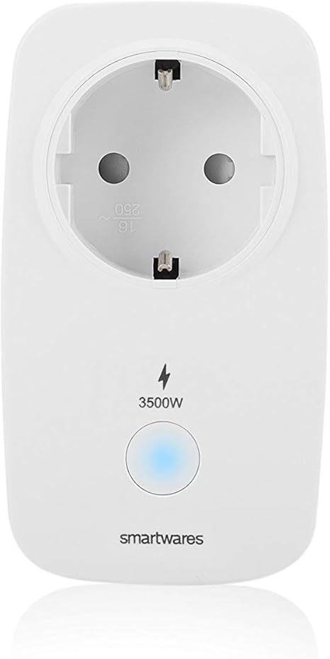 Smartwares Smart Home Pro Funk Steckdose mit Energiemessfunktion Wei steuerbar via Smart Home Pro Fernbedienung Alexa kompatibel App steuerbar via Basisstation