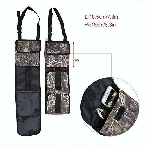 LIVIQILY Front Seat Storage Gun Sling Bag Car Seat Back Shotgun Rifle Rack Case Hunting Gun Holsters Pistols Organizer with Pockets (Black) - Thumbnail 5