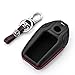 Royalfox(TM Luxury 3 4 Buttons Genuine Leather Smart keyless Entry Remote Key Fob case Cover for BMW 1 2 3 4 5 6 7 Series,BMW x1 x2 x3 x4 x5 x6,with Keychain (black04)