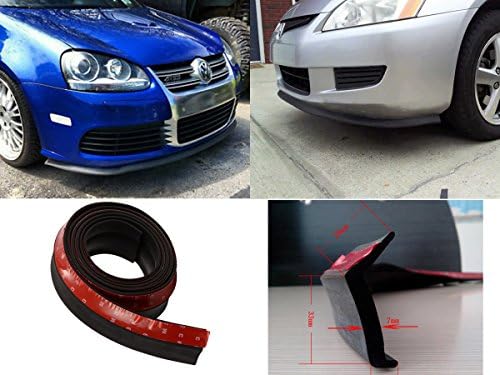 JR2 8.2 feet Universal Fit Front Bumper Lip Spoiler, Side Skirt Extension 3m Adhesive Tape