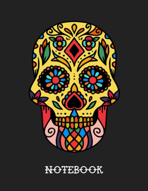 Notebook: Day of the dead notebook journal - 100 pages - Lined - 8.5 x 11
